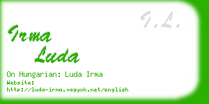 irma luda business card